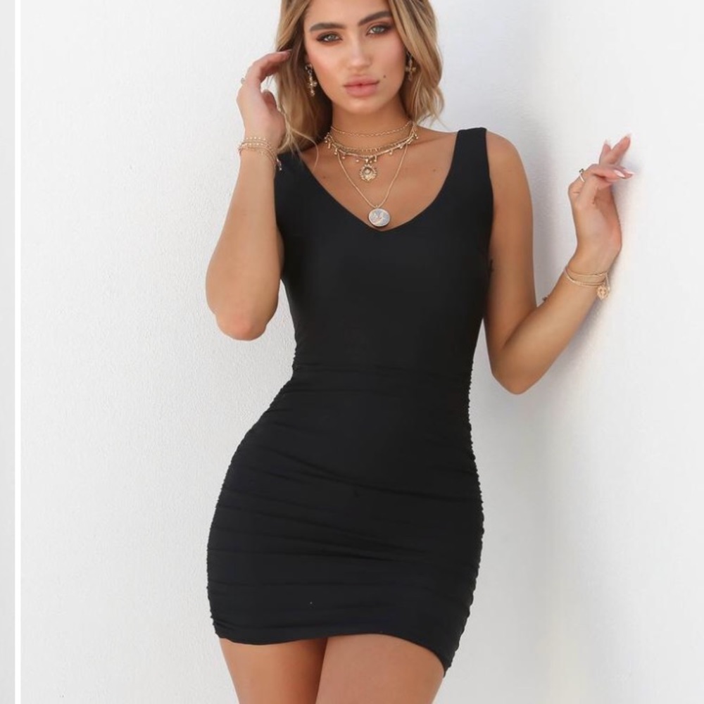 Tiger Mist Black bodycon Mini Dress